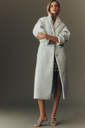 Maeve Tailored Boucl&eacute; Long Coat Jacket