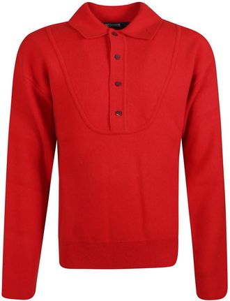 Jacquemus Red Regular Polo Sweater