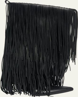 Balenciaga Avenue Fringe Leather Booties