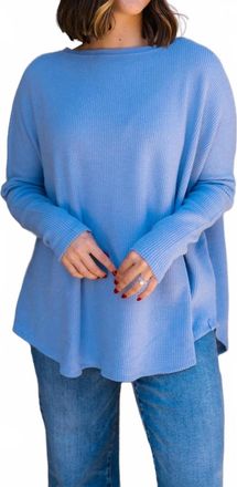 Free People Latte Blues Solid Thermal Top In Dawn Breeze
