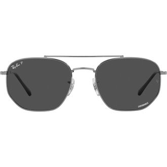 Ray-Ban 54mm Polarized Irregular Sunglasses in Gunmetal at Nordstrom