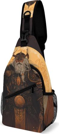 Generic Odin Nordic Unisex Shoulder Bags Casual Crossbody Chest Bag Sling Backpack for Hiking Cycling Travel