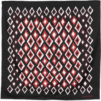 Lanvin Foulard a rombi in seta - Nero