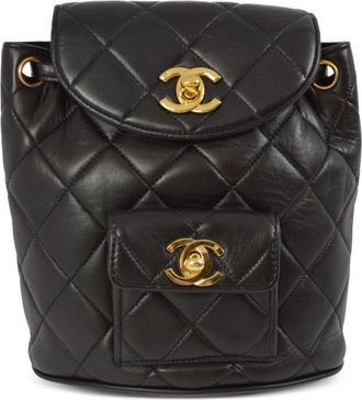 Chanel 1990-2000 small Duma backpack - women - Lambskin - One Size - Black