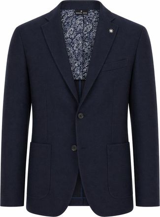 Manuel Ritz Navy Blue Half Lined Patch Jacket