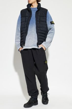 Stone Island Quilted Vest With Stand-up Collar, Mens, Navy Blue