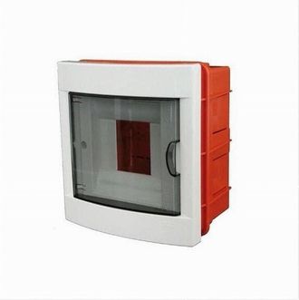 Trade Shop Trade Shop - Centralino Da Incasso 4 Moduli Cornice Bianca Portello Fum&egrave; 16x17x8cm Ip40 Fg14304