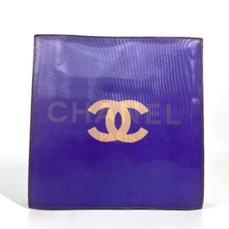 Chanel Pre-owned Leather chanel-bags - Dames - Pre-owned - Paars - Maat: ONE Size Leer