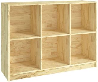 vidaXL Book Cabinet 104x33x76 cm Solid Pinewood Vidaxl
