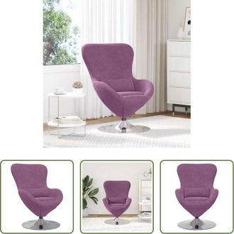 vidaXL vidaXL Sedia girevole - Poltrona uovo Viola Velluto