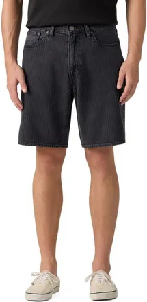 Levi's 468 Striped Loose Shorts in Onyx Badge Overdye at Nordstrom, Size 29