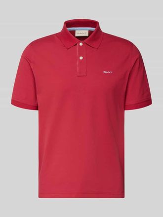 GANT Regular Fit Poloshirt mit Logo-Stitching in Rot, Gr&ouml;&szlig;e XXXL