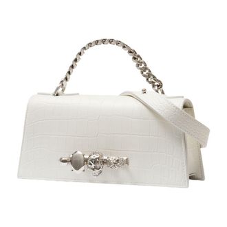 Alexander McQueen Womens Jewel Shoulder Bag White