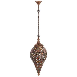 Wanderlust Deco L&aacute;mpara De Metal Cristal Acrilico De Colores D30x68h Cm