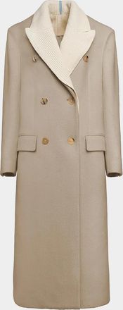 Malo Virgin Wool-Blend Double-Breasted Coat