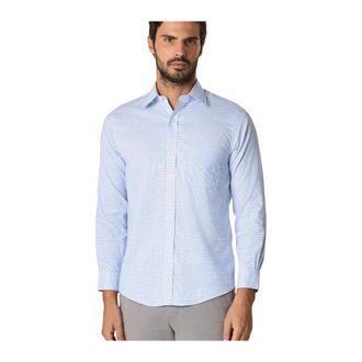 Brooks Brothers Regular Fit Non-Iron Performance Shirt met Ainsley Kraag - Heren - Zakelijke Overhemden - Blauw - XL - Katoen - Overhemden