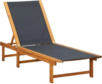 vidaXL Vidaxl - Tumbona De Madera Maciza De Acacia Y Textileno