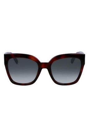 Longchamp Medallion 52mm Tea Cup Sunglasses in Havana at Nordstrom