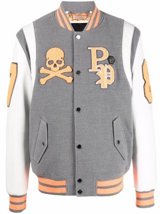 Philipp Plein Bomberjack met patchdetail - Grijs