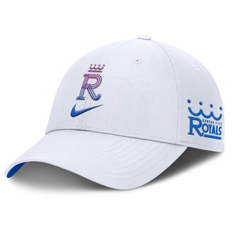 Nike Kansas City Royals City Connect Club Nike Mens Dri-FIT MLB Adjustable Hat in White | NB020HOUROY-Z8F