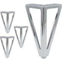 OEM (plata) Paquete De 4 Patas De Mesa Triangulares De Metal De 15 Cm, Estilo Contempor&aacute;neo, Para Armarios, Sof&aacute;s Cama Y Muebles - Crezuo