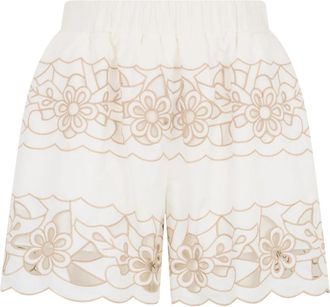 Red Valentino Broeken - Dames - Korte Broeken - Wit - M - Korte Broeken