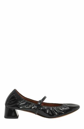 Lanvin Heeled Mary Jane in Glossy Leather in Black at Nordstrom, Size 39 Eu