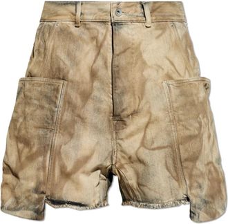 Rick Owens Stefan Cargo Shorts - Heren - Denim shorts - Beige - W33 - Katoen - Korte Broeken