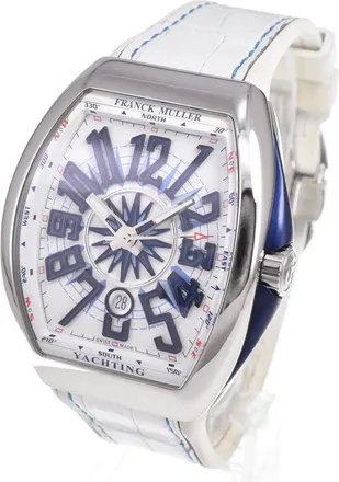 Franck Muller Vanguard Yachting Automatic Stainless Steel And Rubber Watch (Pre-Owned)