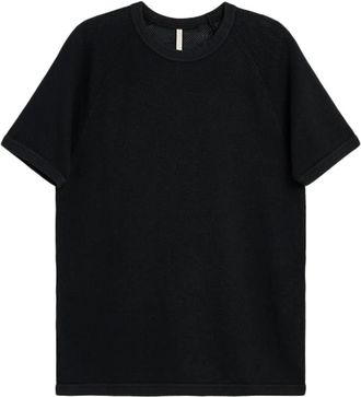 Sunflower Mesh Raglan Tee - Heren - T-shirts - Zwart - L - Tops