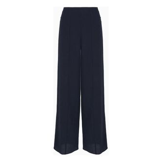 Emporio Armani Dames, Broeken, Zwart, Maat: XL Wol