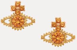 Vivienne Westwood Valentina Orb Earrings Pink-gold-amber-cz Pink-gold-amber-cz Women