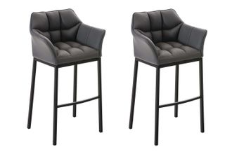 Clp Clp - Set De 2 Taburetes Damaso Gris Negro