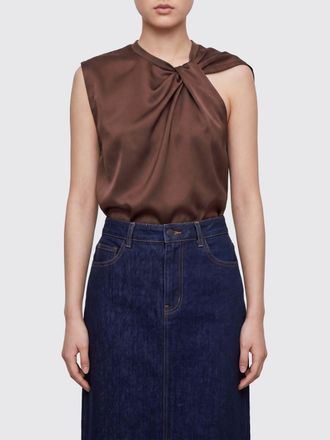 Pinko Top da sera in raso asimmetrico con design drappeggiato