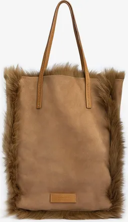 Pedro Garcia Tote bag in beige suede and churra lambskin | Compation| Fall winter 25 | PEDRO GARCIA
