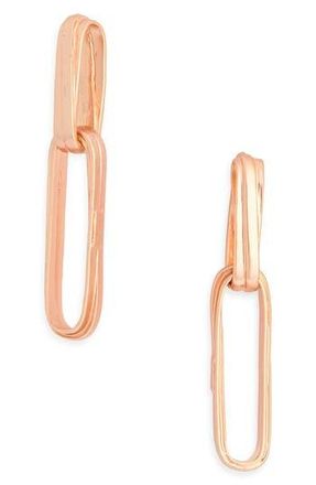 Karine Sultan Simple Double Link Drop Earrings in Rose Gold at Nordstrom Rack