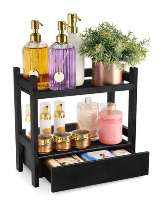 Sorbus 2-Tier Bamboo Counter Organizer With Drawer