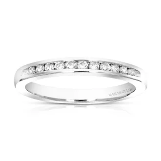Vir Jewels 1/4 cttw Lab Grown Diamond Wedding Band in Sterling Silver For Women