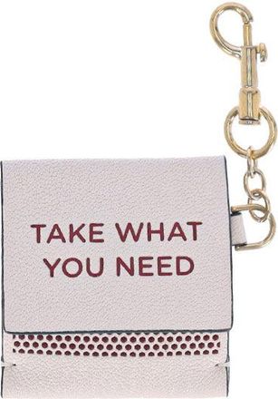 Anya Hindmarch Playful Textured White Leather Matchbook Keychain
