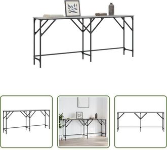 vidaXL vidaXL Tavolo da soggiorno - Tavolo Consolle Grigio Sonoma 180x29x75 cm in Legno Multistrato