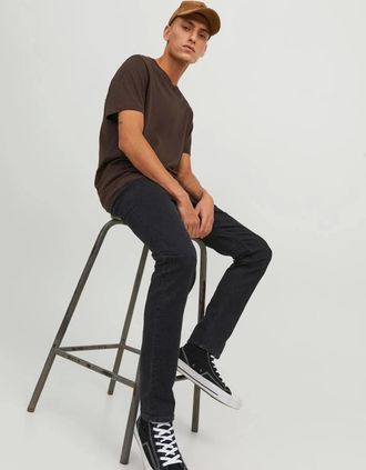 Jack & Jones Mens Jack & Jones Glenn Original 356 Slim Fit Jeans - Jet Black - Size: 36/32