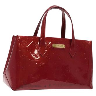 Louis Vuitton Wilshire Monogram Vernis Red Patent_Leather Handbag (Pre-Owned)