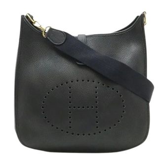 Herm&egrave;s Pre-owned Vintage Schoudertas - Dames - Pre-owned - Zwart - Maat: ONE Size Leer