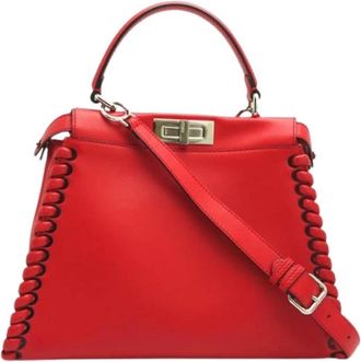 Fendi Pre-owned Vintage Handtas - Dames - Vintage Handtas - Rood - ONE Size - Leer - Vintage