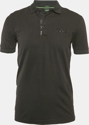 HUGO BOSS Boss By Hugo Boss Black Cotton Paddy Mirror Polo T-Shirt