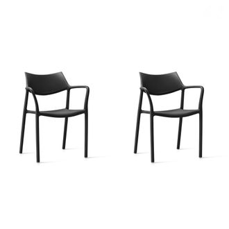 Resol Splash Aire Set 2 Silla Con Brazos Interior, Exterior Negro