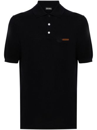 Ermenegildo Zegna Polo in piqu&eacute; - Blu