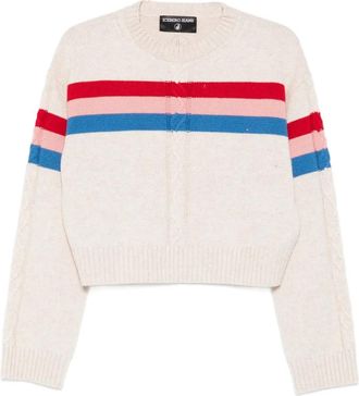 Iceberg Trui met geribbelde afwerking - Beige