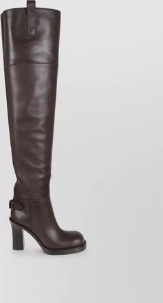 Burberry womens boots buckle detail over knee