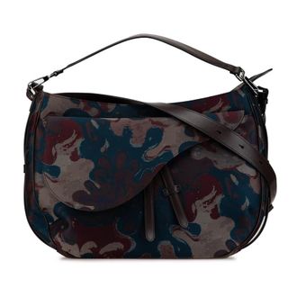 Dior Pre-owned Dior Peter Doig Denim Camouflage Soft Saddle Bag 29-BO-0271